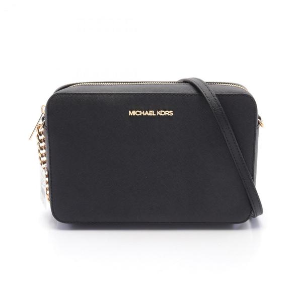 Michael Kors JET SET LG EW CROSS BODY Jet Set Shoulder Bag Leather Women's Black - Picture 1 of 5